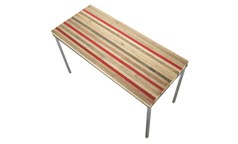 atelier 4/5 - atelier4cinquieme - mobilier - reuse slow design - brocante - table basse - récup - 3 red lines table 